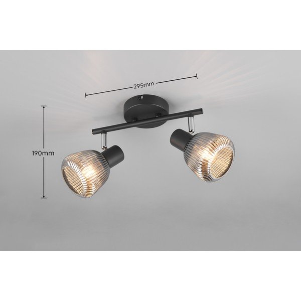 Taškinis šviestuvas juodos spalvos ø 10 cm Tarifa – Trio-image-4