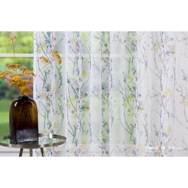 Permatoma užuolaida baltos spalvos/pilkos spalvos 300x260 cm Olivia – Mendola Fabrics-image-4