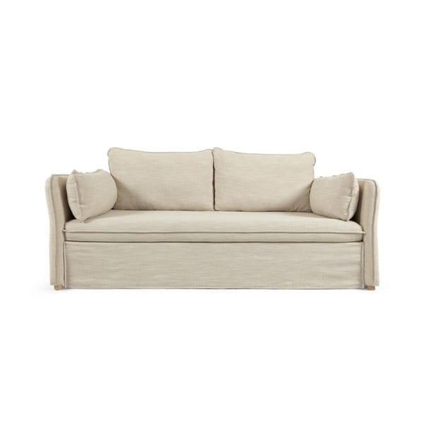 Pilkai smėlinės spalvos sulankstoma sofa 210 cm Tanit – Kave Home