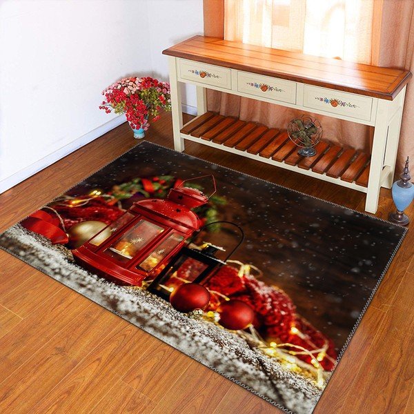 "Carpet Vitaus" Kalėdų laikotarpio raudonas metalinis žibintas, 50 x 80 cm-image-1