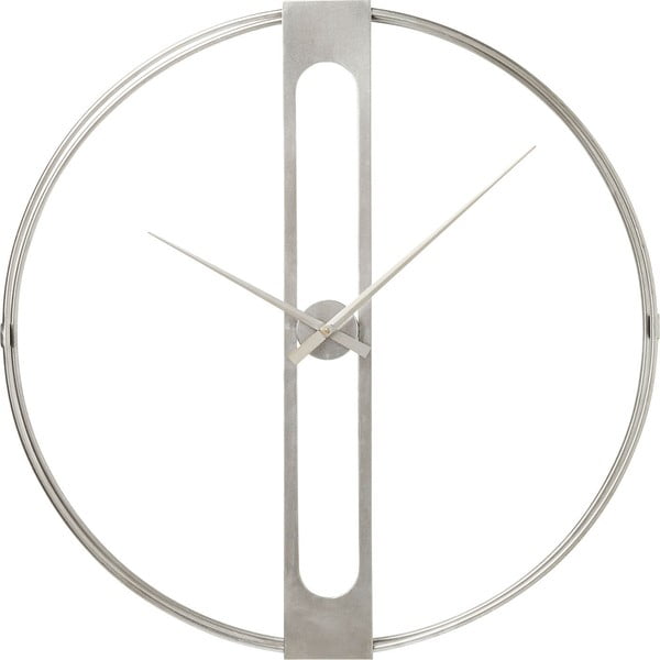 "Kare Design" sidabrinis sieninis laikrodis "Clip", skersmuo 60 cm