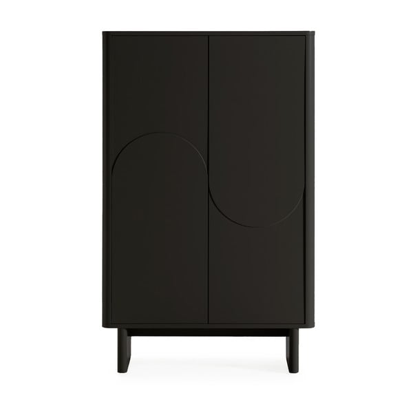 Juodos spalvos spintelė 80x130x40 cm Solei – MOME