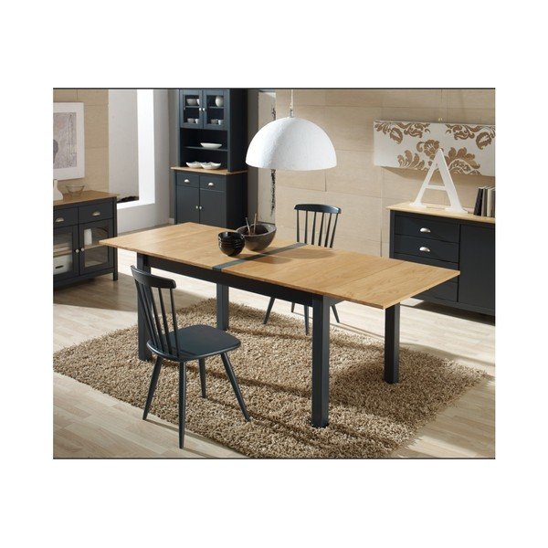 Antracito pilkos spalvos sulankstomas valgomojo stalas iš pušies masyvo "Marckeric Jade", 150 x 85 cm-image-3