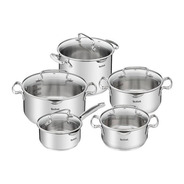Puodų rinkiniai iš nerūdijančio plieno 10 vnt. DUETTO+ G719SA55 – Tefal