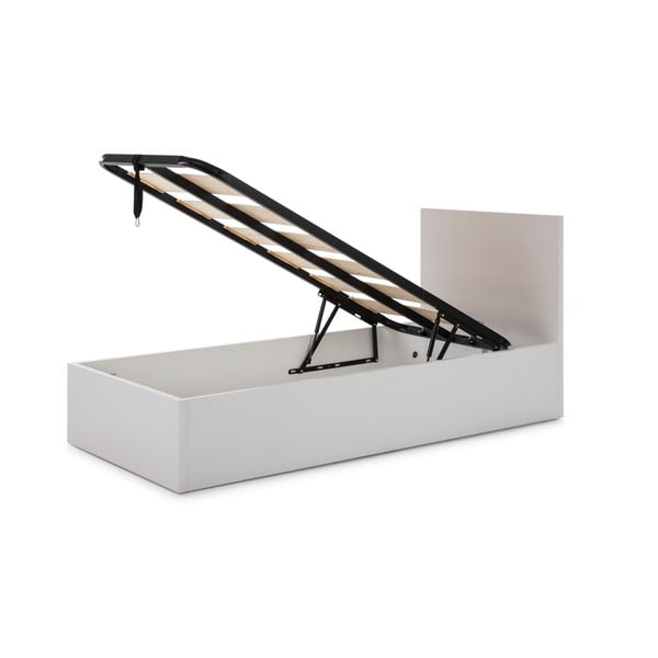 Balta lova su dėže ir grotelėmis 90x190 cm Kronos - Marckeric-image-3