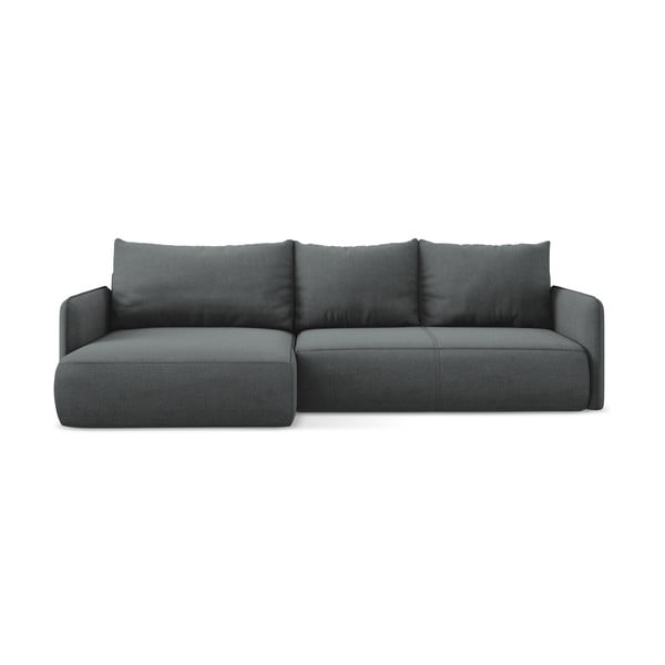 Pilkos spalvos sulankstoma/su sandėliavimo vieta kampinė sofa (su kairiuoju kampu) Nanea – Makamii