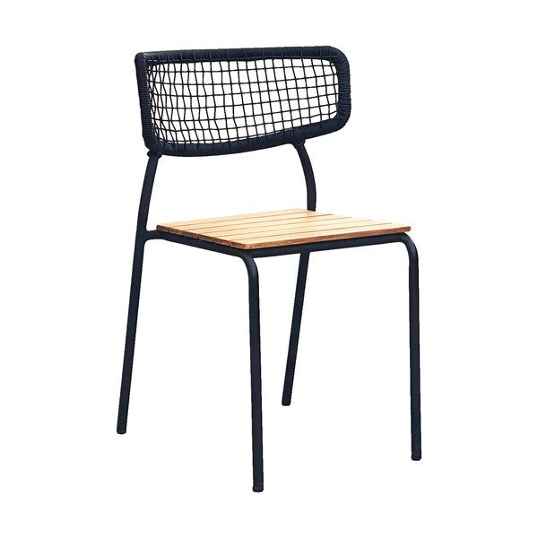 Juodos spalvos metalinės sodo kėdės 4 vnt. Nashville – House Nordic