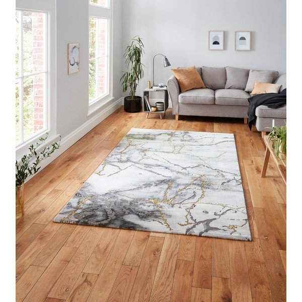 Pilkos/auksinės spalvos kilimas 220x160 cm Craft - Think Rugs-image-1