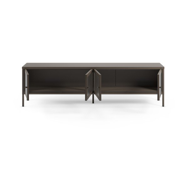 Pilkos spalvos iš metalo TV spintelė 160x50x35 cm Layna – Marckeric-image-3