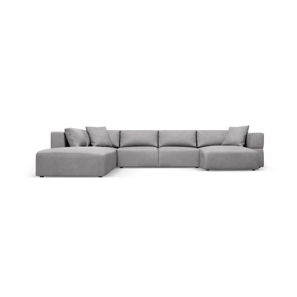 Kampinė sofa šviesiai pilkos spalvos (su kairiuoju kampu/„U“ formos) Esther – Milo Casa
