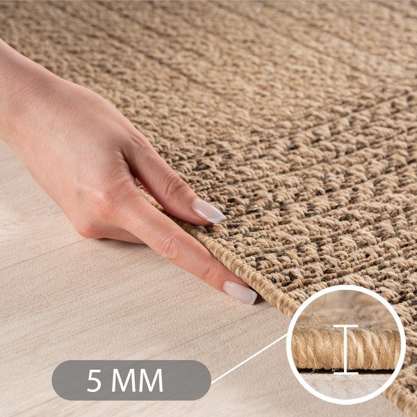 Rudos spalvos apvalios formos lauko ir vidaus kilimas ø 160 cm Timber 1405 – Ayyildiz Carpets-image-2