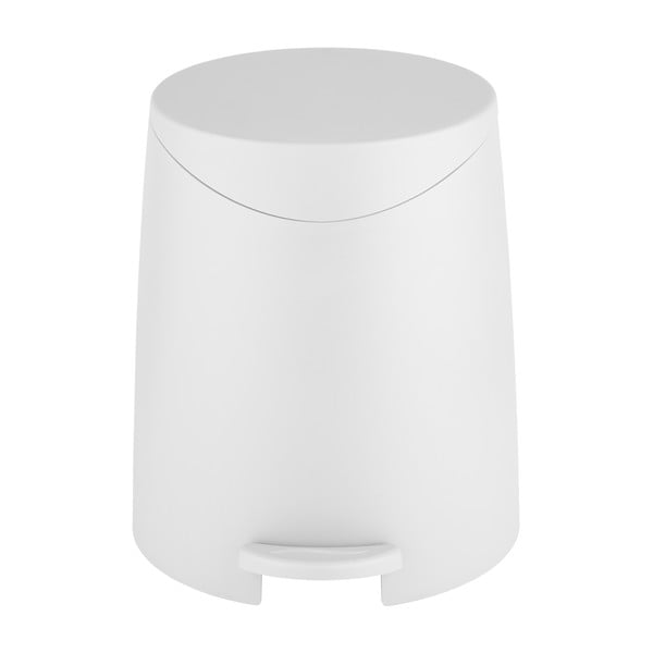 Baltos spalvos iš plastiko šiukšliadėžė su pedalu 3 l Portes – Allstar-image-2