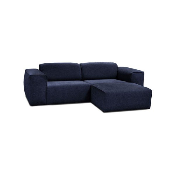 Mėlyna trijų vietų sofa su pufu Cosmopolitan Design Phoenix-image-1