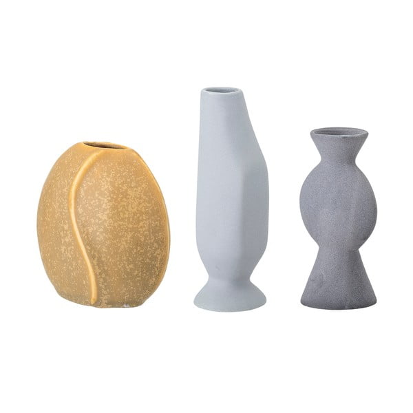 Iš akmens masės rankų darbo vazos 3 vnt. (aukštis 12,5 cm) Miacecilia – Bloomingville-image-4