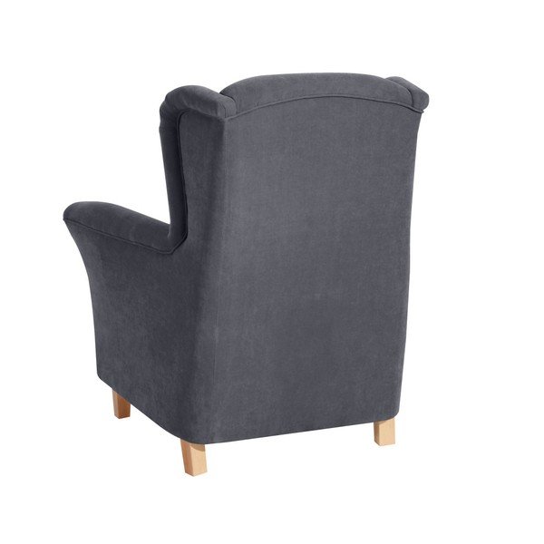 Antracito spalvos fotelis Max Winzer Agnetha Velvet-image-1