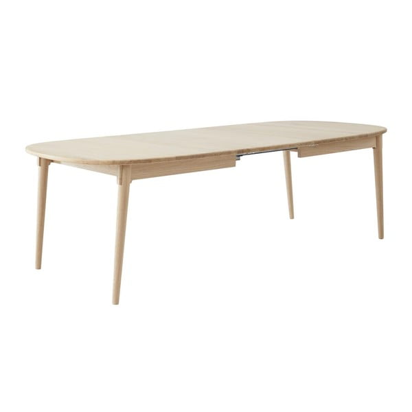 Iš ąžuolo masyvo prailginamas valgomojo stalas su papildomu stalviršiu 106x184 cm Miro – Hammel Furniture-image-3