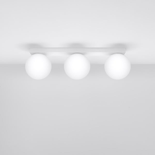 Lubinis šviestuvas baltos spalvos ø 12 cm su stiklo gaubtu Umerta – Sollux-image-3
