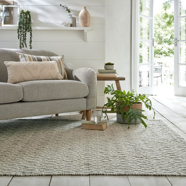 Pilkos ir smėlio spalvos vilnonis kilimas Flair Rugs Dream, 120 x 170 cm-image-1