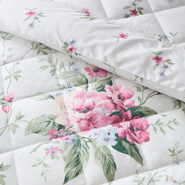 Kreminės spalvos dygsniuota lovatiesė 200x200 cm Bridgerton Penelope Floral – Catherine Lansfield-image-3