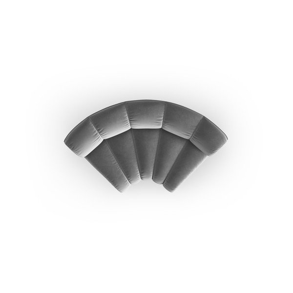 Šviesiai pilkos spalvos iš velveto modulinė sofos dalis (kintama) Lupine – Micadoni -image-2