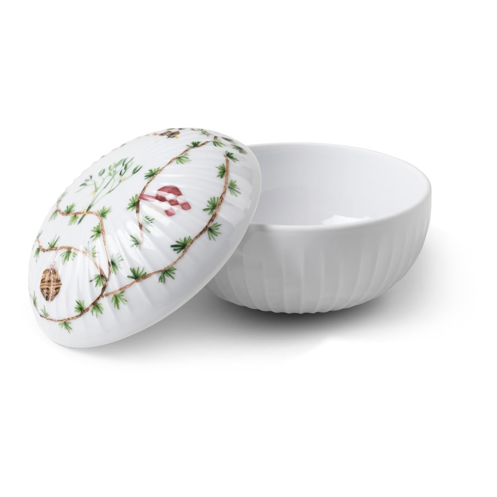 Balto porceliano kalėdinių saldumynų dėžutė Kähler Design Hammershøi