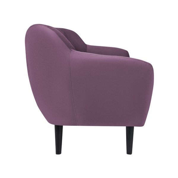 Violetinės spalvos sofa dviems Mazzini Sofas Toscane, juodos kojos-image-2