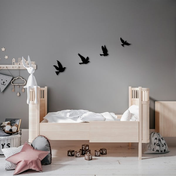 Iš metalo didelio formato sieninės dekoracijos 4 vnt. 18x20 cm Birds – Wallity-image-1