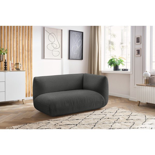 Modulinė sofa iš kordinio velveto pilkos spalvos (su dešiniuoju kampu) Lecomte – Bobochic Paris-image-1
