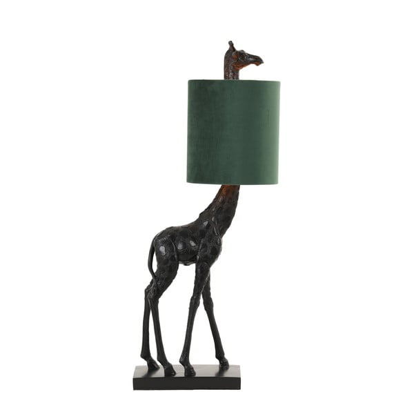 Tamsiai žalia-juoda stalinė lempa (aukštis 61 cm) Giraffe - Light & Living