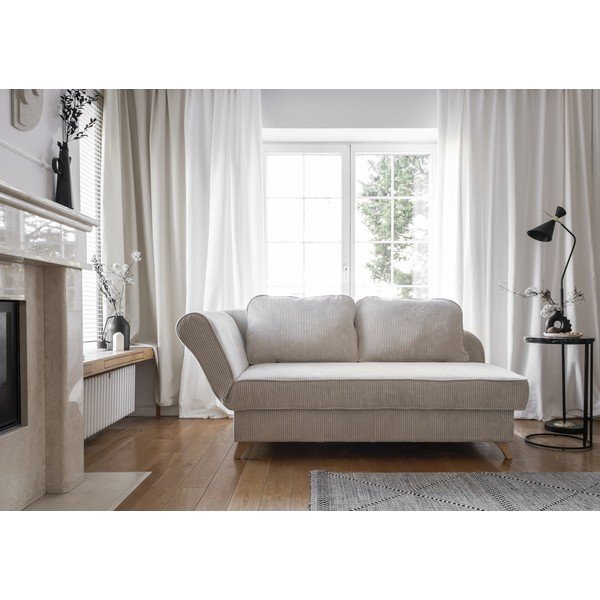 Smėlio spalvos iš kordinio velveto gultas (su kairiuoju kampu) Chic Charlotte – Miuform-image-1