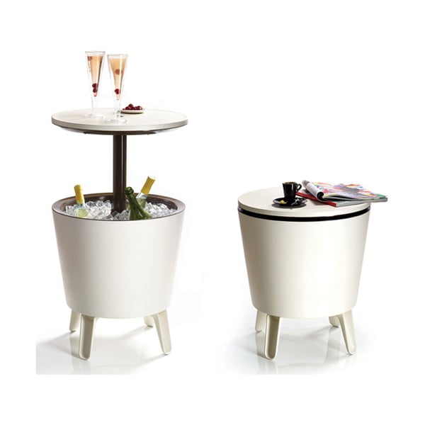 Iš plastiko apvalios formos sodo stalas su padėklu ø 49,5 cm Cool – Keter-image-2