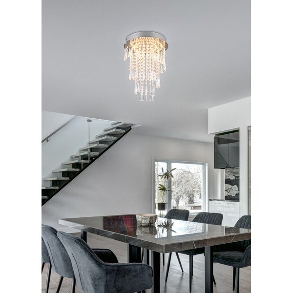 Lubinis šviestuvas sidabrinės spalvos LED ø 30 cm Pomp – Reality-image-1