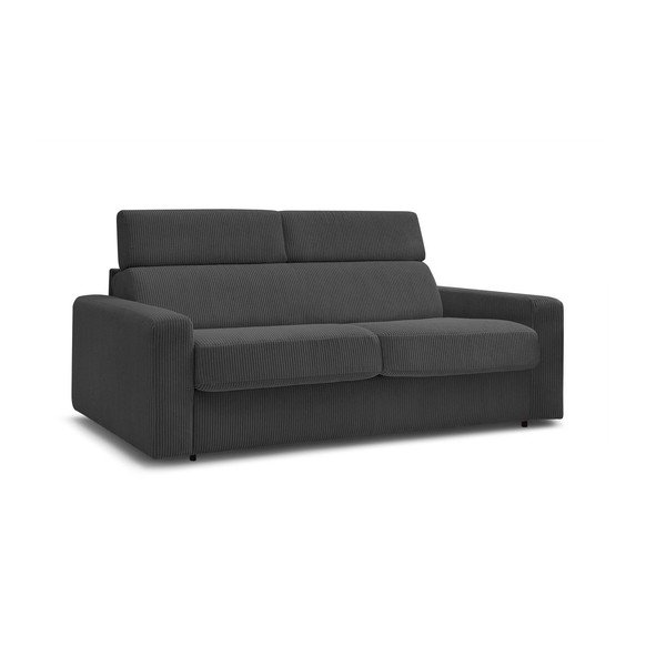 Iš kordinio velveto sulankstoma sofa tamsiai pilkos spalvos 195 cm Monaco – Bobochic Paris-image-1