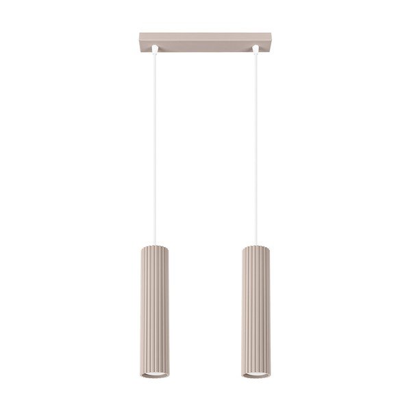 Taupe spalvos iš metalo kabantis šviestuvas Gleam – Sollux