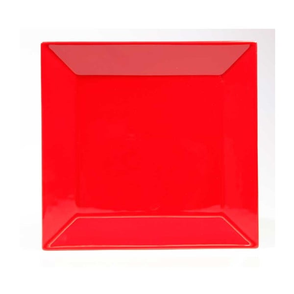 Šešių desertinių lėkščių rinkinys, 20 cm, raudonos spalvos