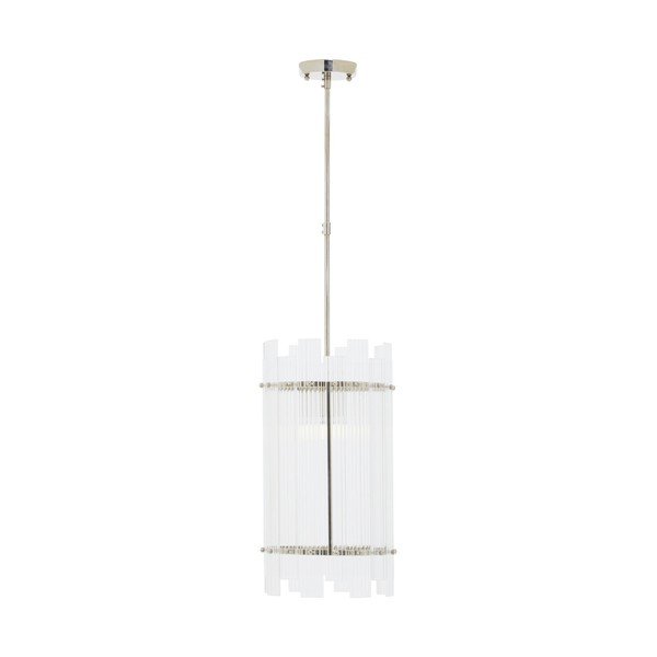 Sidabrinės spalvos iš metalo kabantis šviestuvas ø 27 cm su stiklo gaubtu Ritz – Premier Housewares-image-3