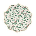Iš popieriaus vienkartinės lėkštės 8 vnt. Holly Pattern – Meri Meri