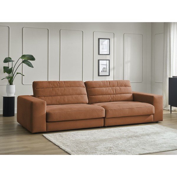 Oranžinės spalvos sofa iš velveto 276 cm Sierra – Bobochic Paris-image-1