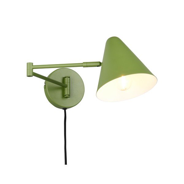 Žalios spalvos sieninė lempa su sulankstoma konstrukcija su kištuku ø 15 cm Cosima – Trio-image-3