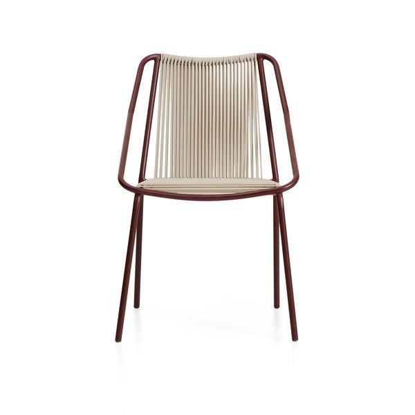 Bordo spalvos/kreminės spalvos sodo kėdė Zivia – Kave Home-image-4