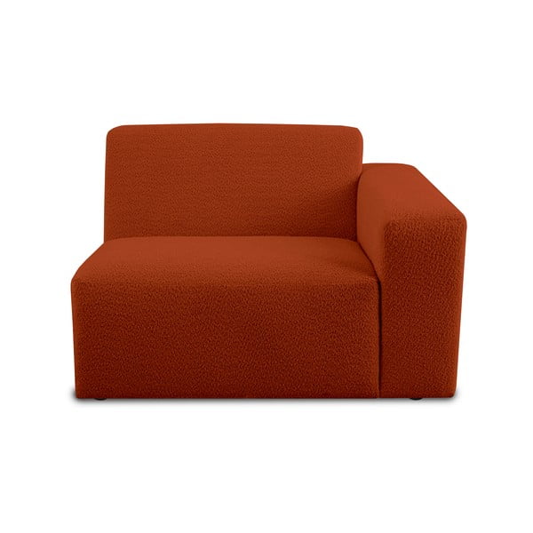 Iš boucle modulinė sofa raudonos plytų spalvos (su dešiniuoju kampu) Roxy – Scandic