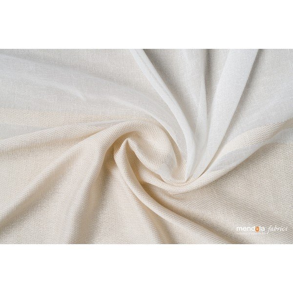 Permatoma užuolaida baltos spalvos/smėlio spalvos 300x260 cm Sanova – Mendola Fabrics-image-1