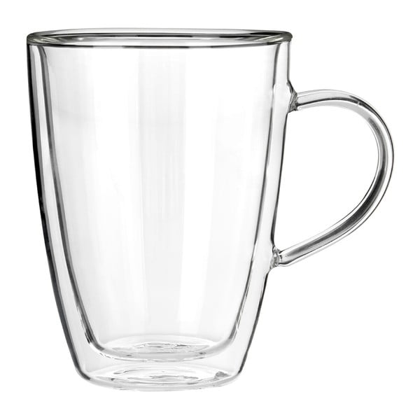 Premier Housewares dvigubos sienelės stiklinis puodelis, 330 ml