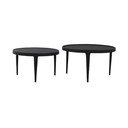 Apvalios formos kavos staliukai juodos spalvos 2 vnt. ø 75 cm Tobias – Light & Living