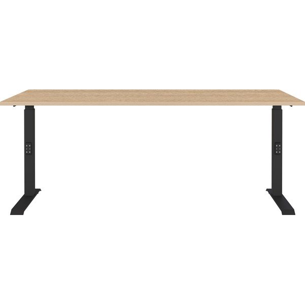 Reguliuojamas darbo stalas su ąžuolo dekoro stalviršiu 80x180 cm Lissabon – Germania-image-1