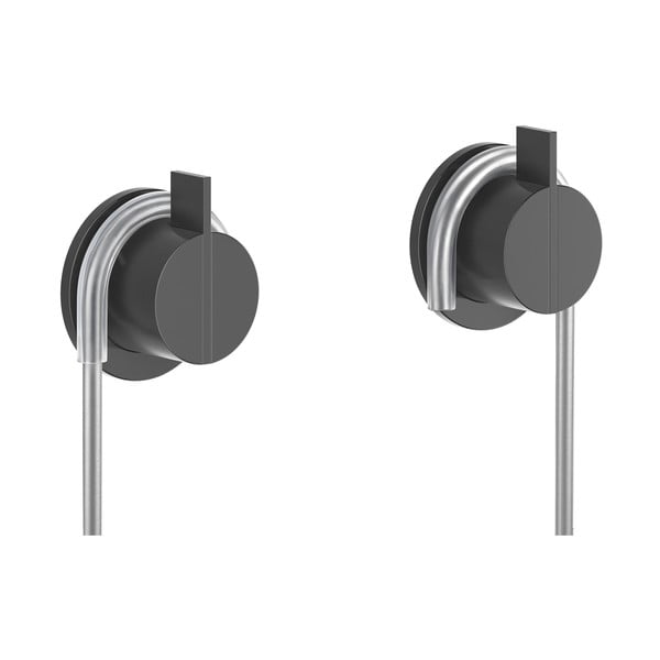 Sidabro spalvos kabanti vonios kambario lentyna iš nerūdijančio plieno Origin - Metaltex-image-2