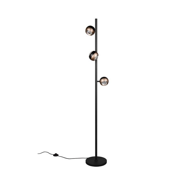 Juodos spalvos/bronzinės spalvos pastatomas šviestuvas LED (aukštis 150 cm) Orbit – Trio Select-image-4