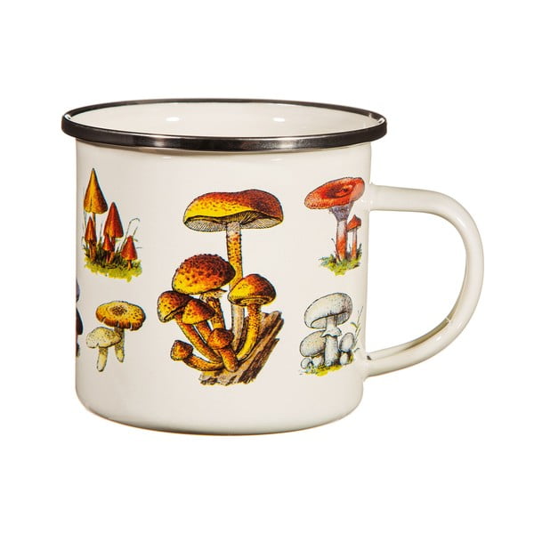 Kreminis emaliuotas kūdikio puodelis Vintage Mushroom - Sass & Belle