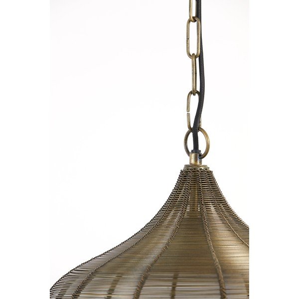 Bronzinės spalvos iš metalo kabantis šviestuvas ø 36 cm Alvaro – Light & Living-image-3