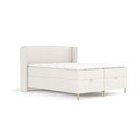 Spyruoklinė lova kreminės spalvos su sandėliavimo vieta 160x200 cm Monpelli – Maison de Rêve